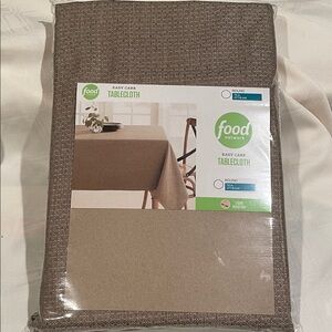 Food Network Easy Care Light Brown Tablecloth